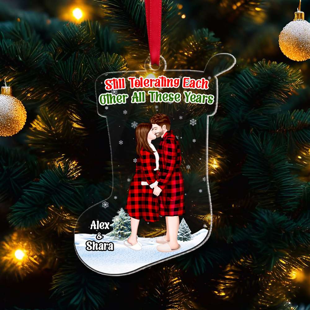 Personalized Gift For Couple Christmas Ornament - Holiday Tree Decoration Gift