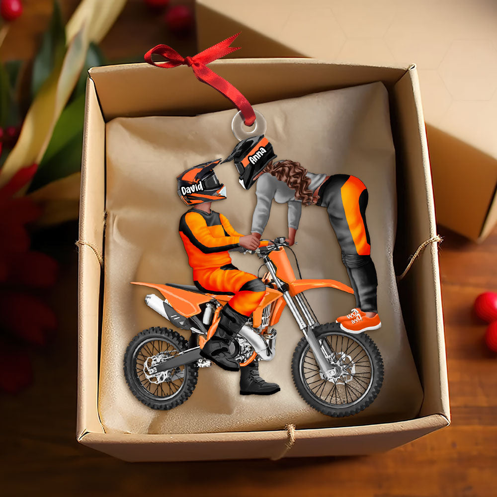 Personalized Gift For Couple Christmas Ornament Motorcross Couple - Funny Christmas Ornament Gift Personalized Gift For Couple Christmas Ornament Motorcross Couple - Funny Christmas Ornament Gift