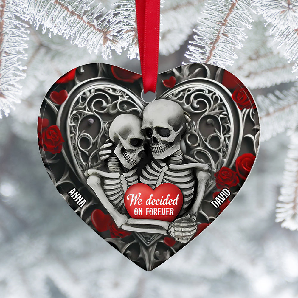 Personalized Gift For Couple Christmas Ornament Skeleton Couple - Cute Christmas Tree Gift Idea