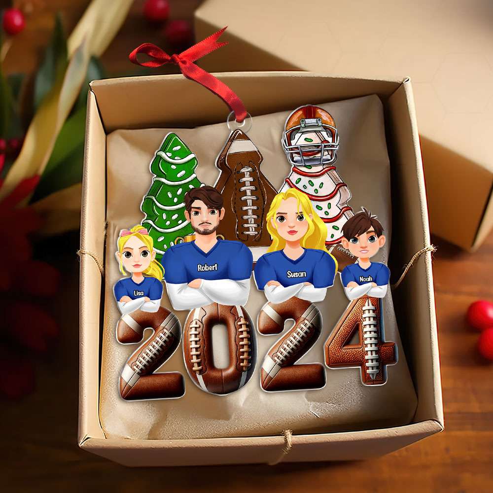 Personalized Gift For Family Christmas Ornament Football Family - Holiday Tree Decoration Gift