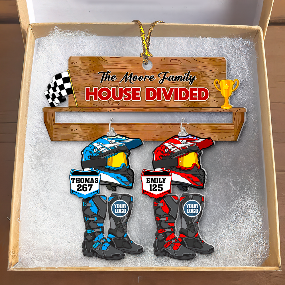 Personalized Gift For Family Christmas Ornament Motorcross Family - Festive Holiday Keepsake Gift