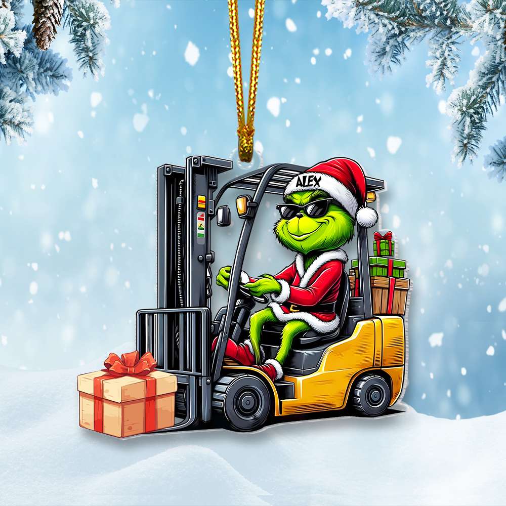 Personalized Gift For Forklift Operator Ornament, How The Forklift Driver Saved Christmas - Fun Holiday Ornament Gift