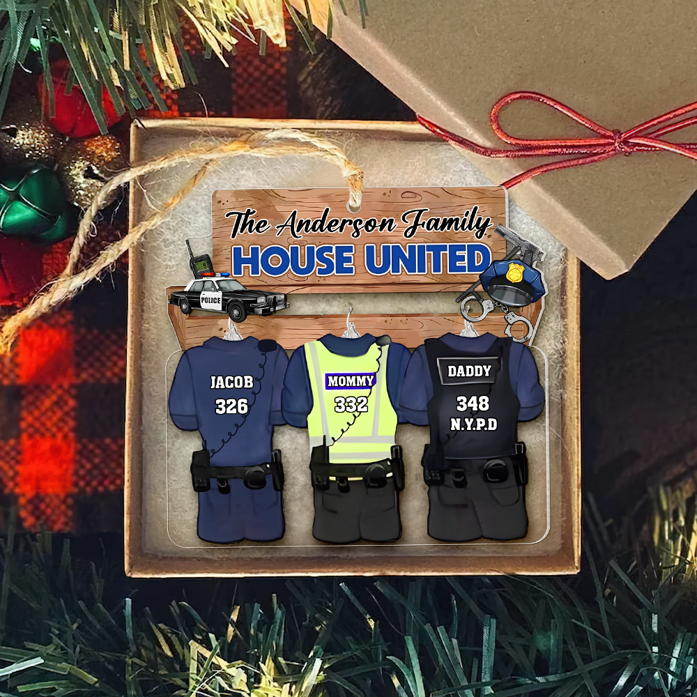 Personalized Gift For Police Family Christmas Ornament - Christmas Ornament Gift Idea