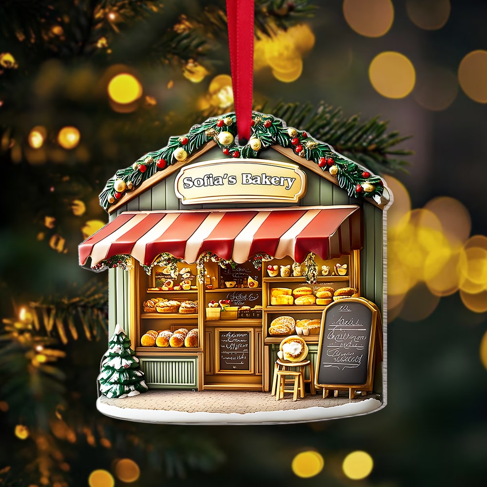 Personalized Gifts For Baker Christmas Ornament, Baking Store - Funny Christmas Ornament Gift