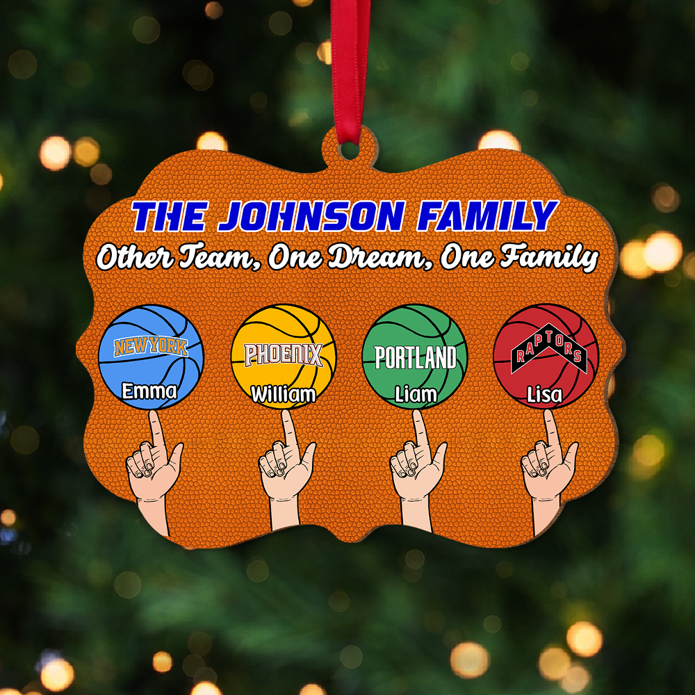 Personalized Gifts For Basketball Family Christmas Ornament - Fun Holiday Ornament Gift