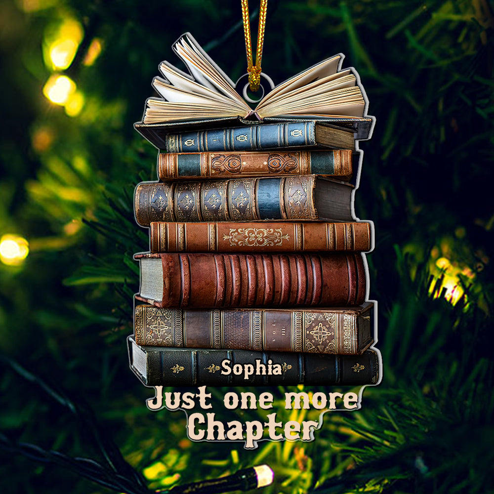 Personalized Gifts For Book Lovers Acrylic Ornament - Funny Christmas Ornament Gift