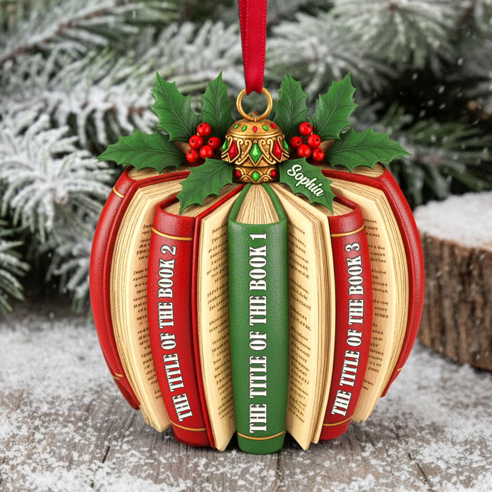 Personalized Gifts For Book Lovers Christmas Ornament - Cute Christmas Tree Gift Idea Personalized Gifts For Book Lovers Christmas Ornament - Cute Christmas Tree Gift Idea