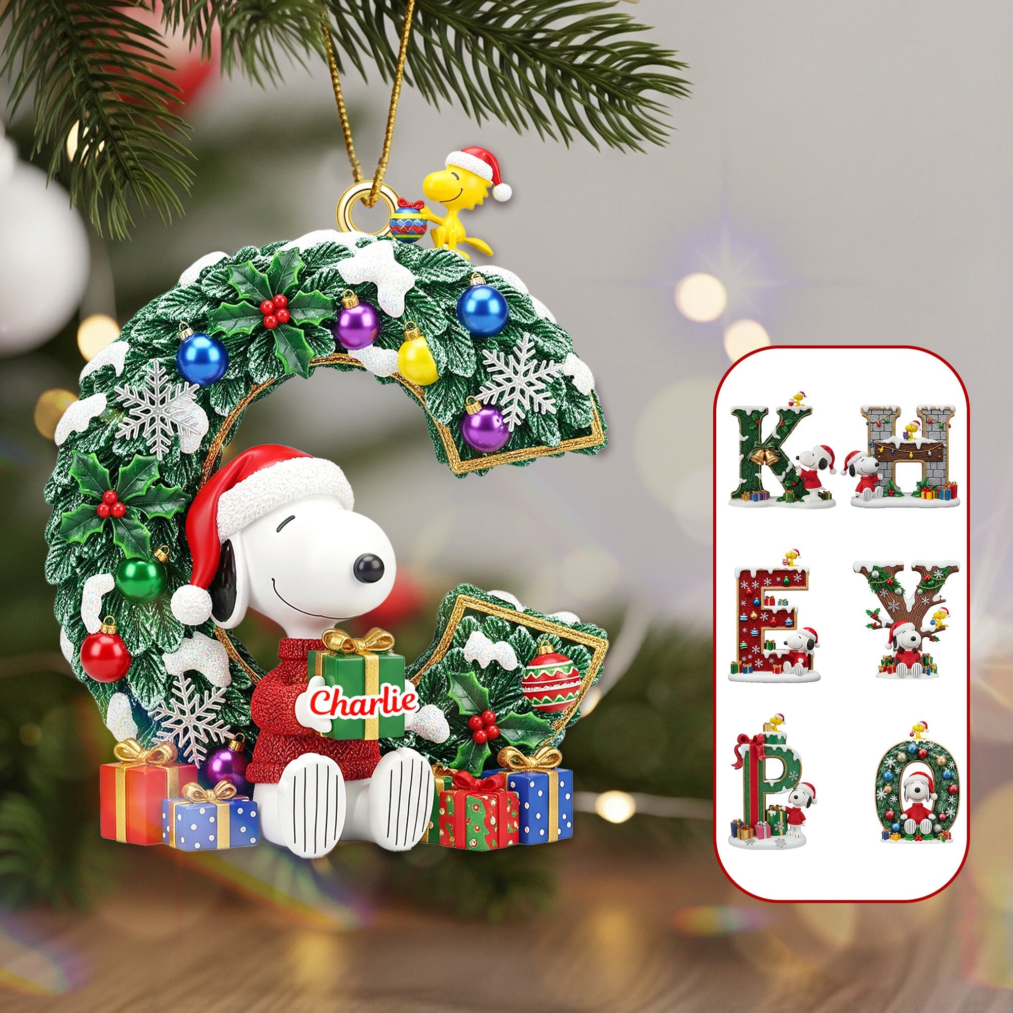 Personalized Gifts For Christmas Alphabet Acrylic Ornament - Christmas Ornament Gift Idea