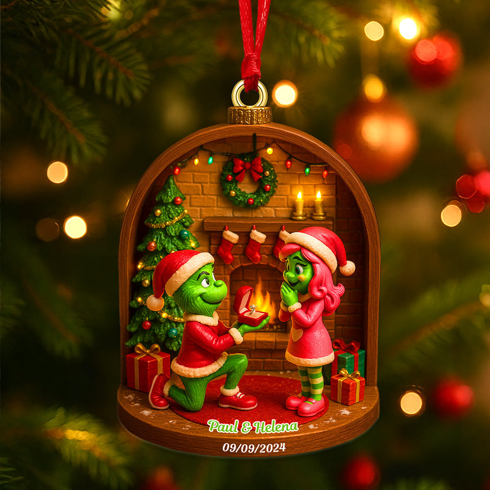 Personalized Gifts For Christmas Couple Acrylic Ornament - Funny Christmas Ornament Gift
