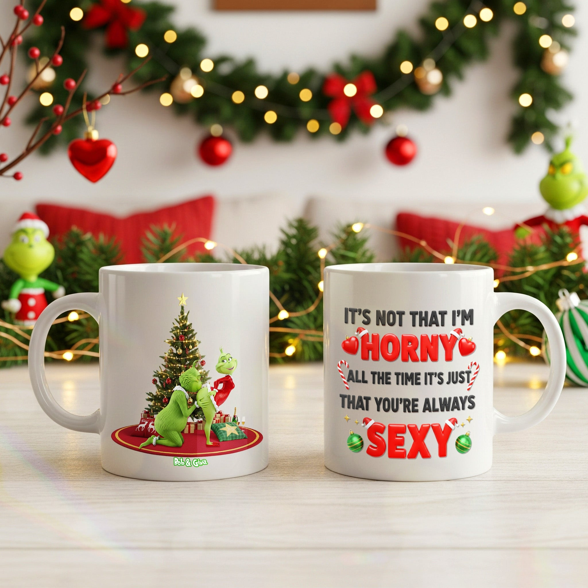 Personalized Gifts For Christmas, Funny Couple White Mug - Weird Christmas Gifts For Boyfriend Personalized Gifts For Christmas, Funny Couple White Mug - Weird Christmas Gifts For Boyfriend