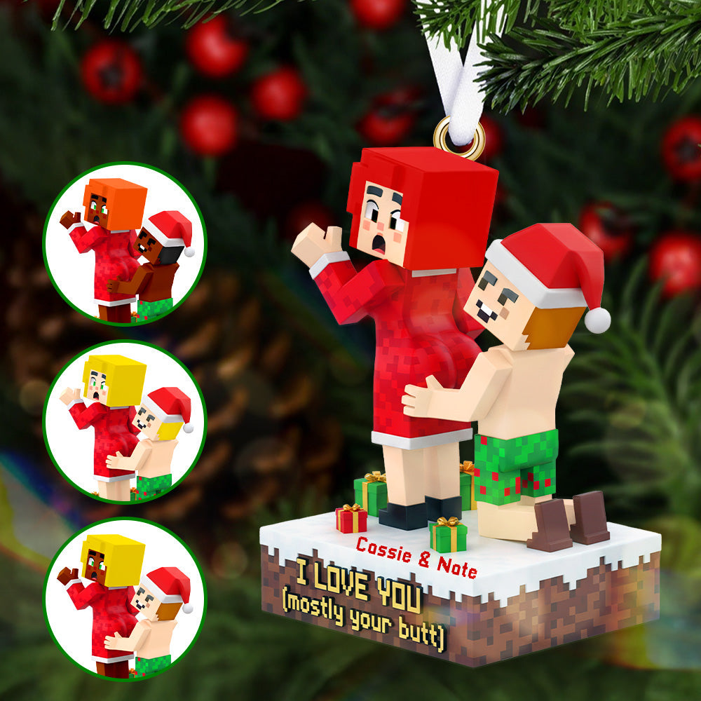 Personalized Gifts For Christmas, Lego Funny Couple Acrylic Ornament - Funny Christmas Ornament Gift