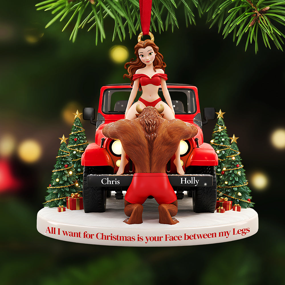 Personalized Gifts For Christmas, Naughty Couple Acrylic Ornament - Family Christmas Ornament Gift Personalized Gifts For Christmas, Naughty Couple Acrylic Ornament - Family Christmas Ornament Gift