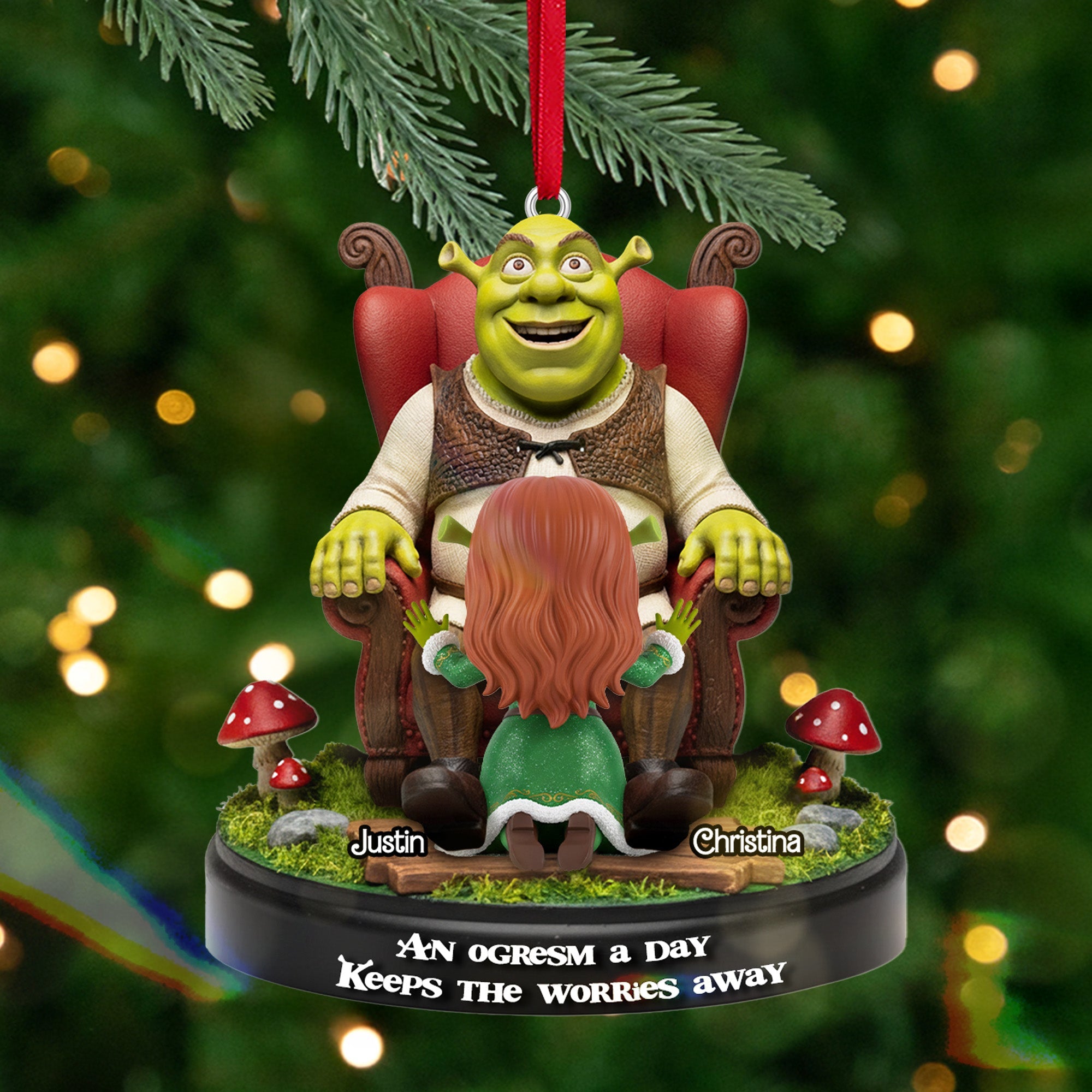 Personalized Gifts For Christmas, Naughty Couple Acrylic Ornament - Festive Holiday Keepsake Gift