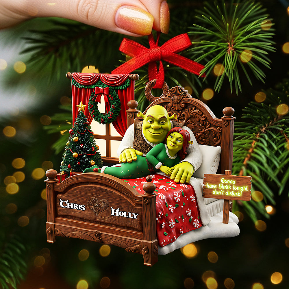 Personalized Gifts For Christmas Naughty Couple Acrylic Ornament - Xmas Ornament Gift