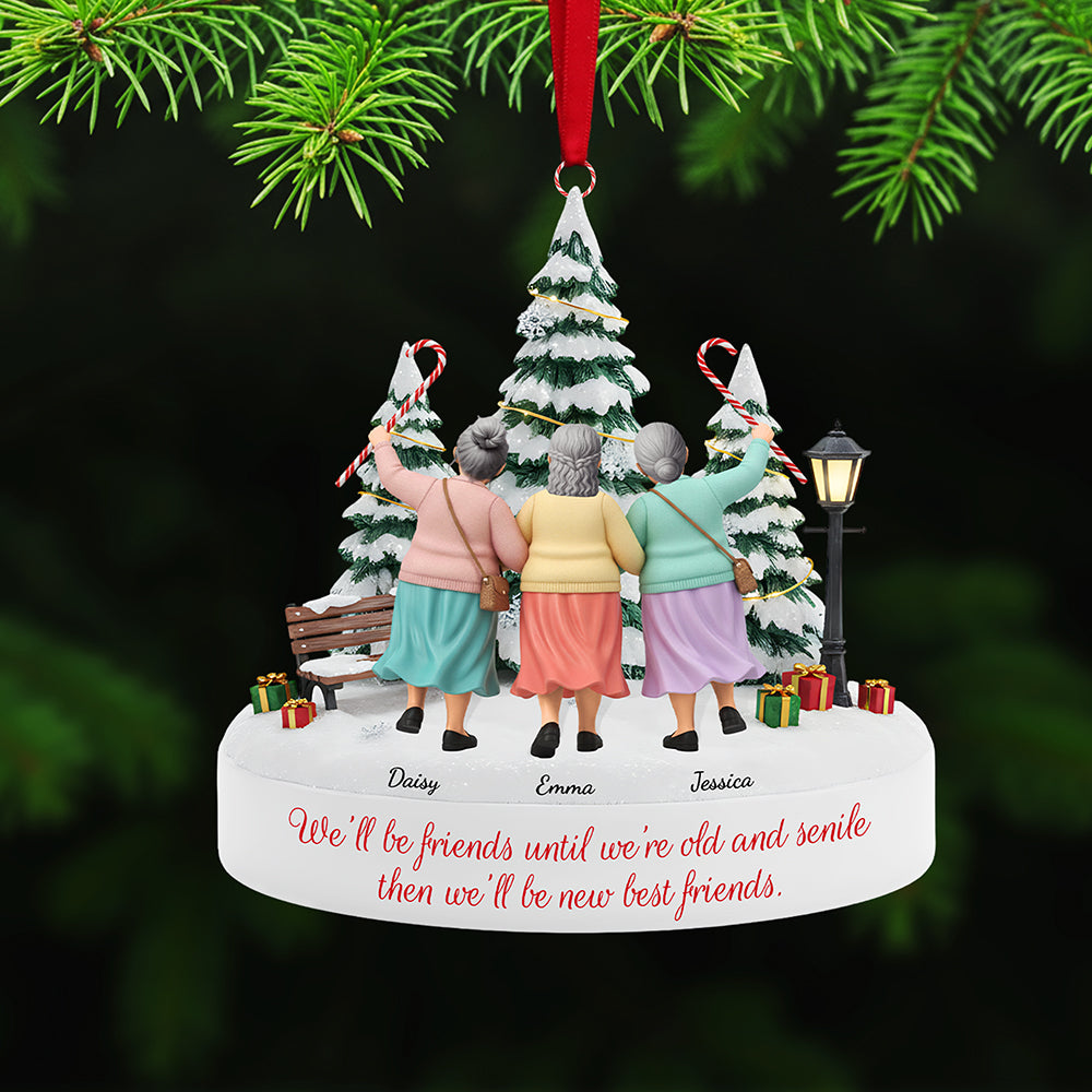 Personalized Gifts For Christmas, Old Friend Acrylic Ornament - Cute Christmas Tree Gift Idea