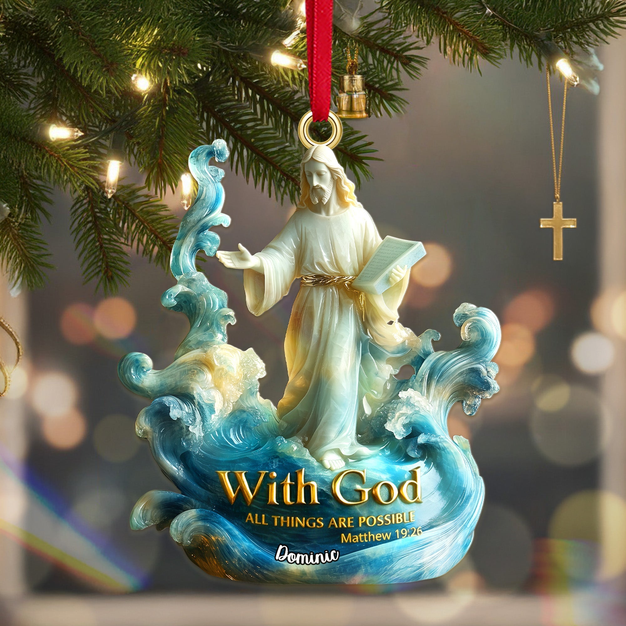 Personalized Gifts For Christmas, The God Acrylic Ornament - Cute Christmas Tree Gift Idea