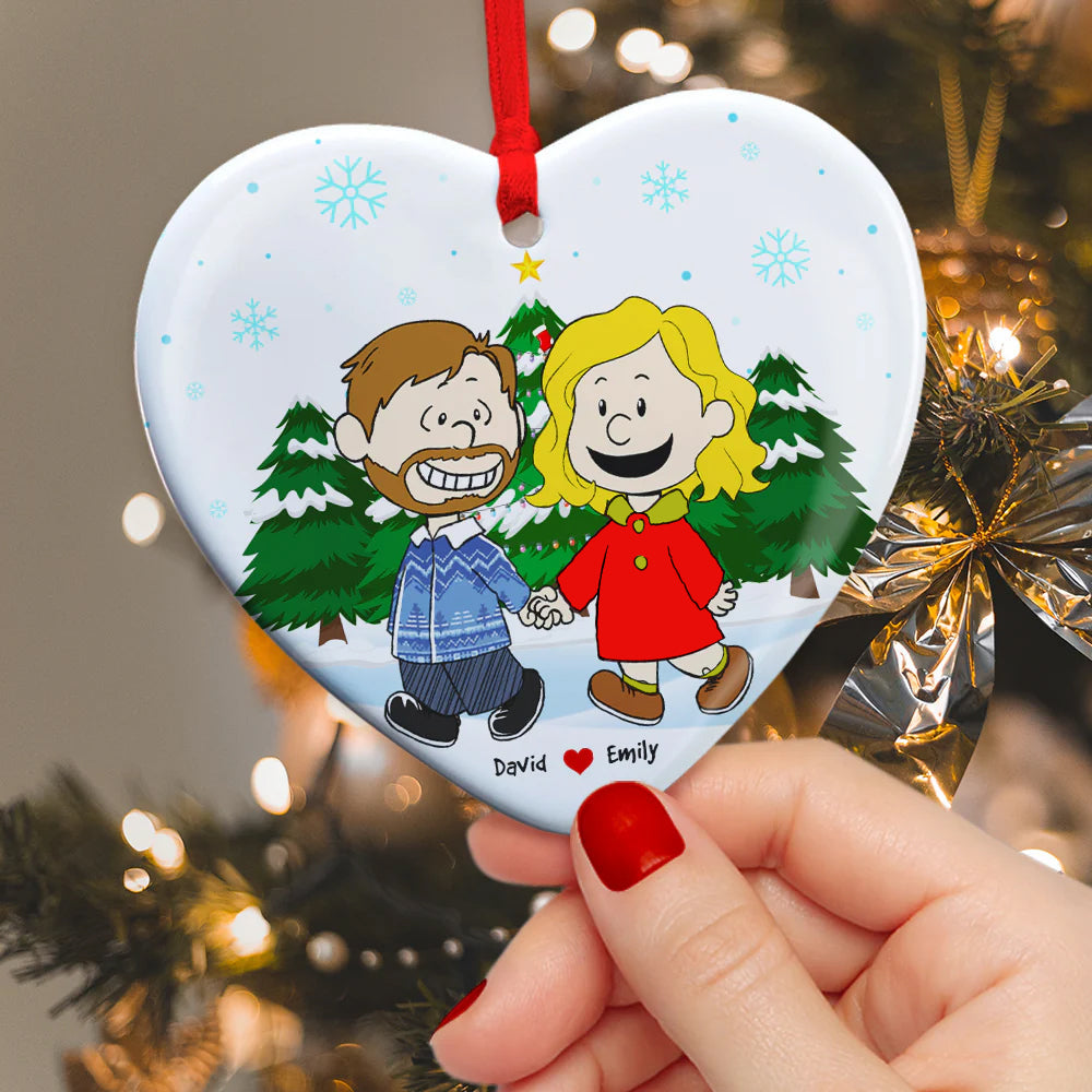 Personalized Gifts For Couple Ceramic Ornament - Christmas Ornament Gift Idea