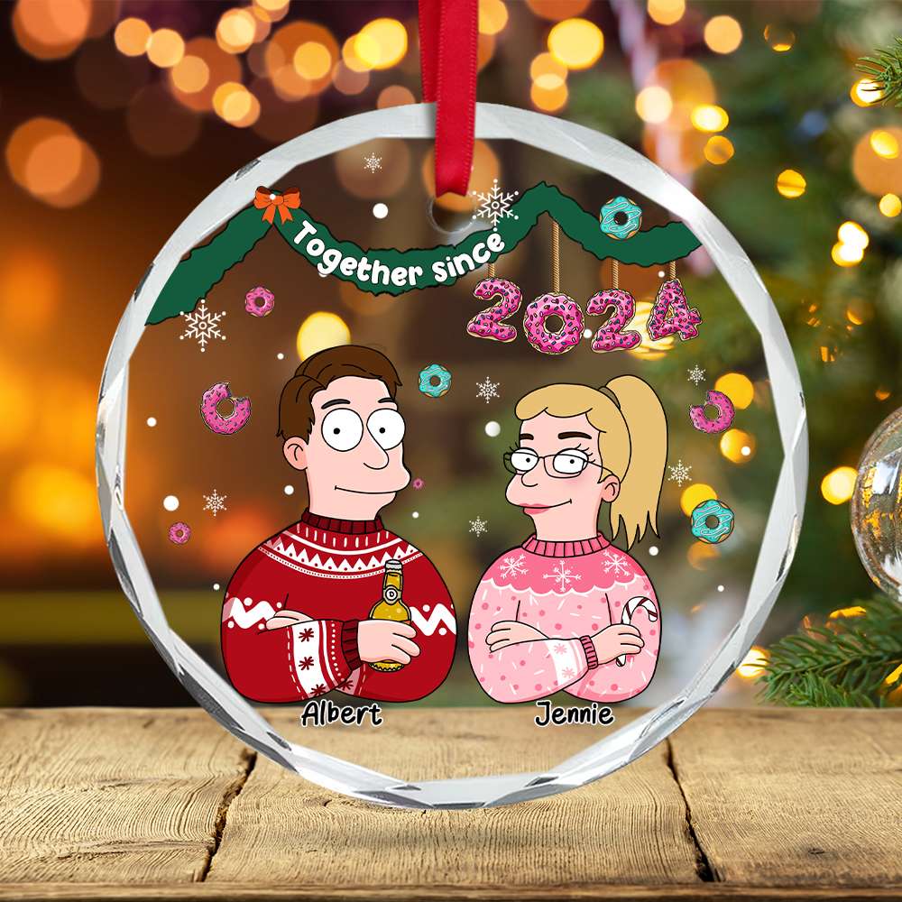 Personalized Gifts For Couple Christmas Crystal Ornament - Xmas Ornament Gift Personalized Gifts For Couple Christmas Crystal Ornament - Xmas Ornament Gift