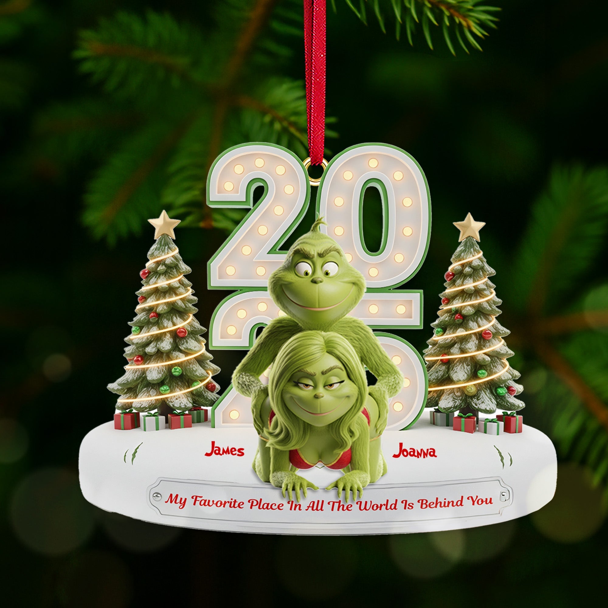 Personalized Gifts For Couple Christmas Ornament - Holiday Season Gift Idea