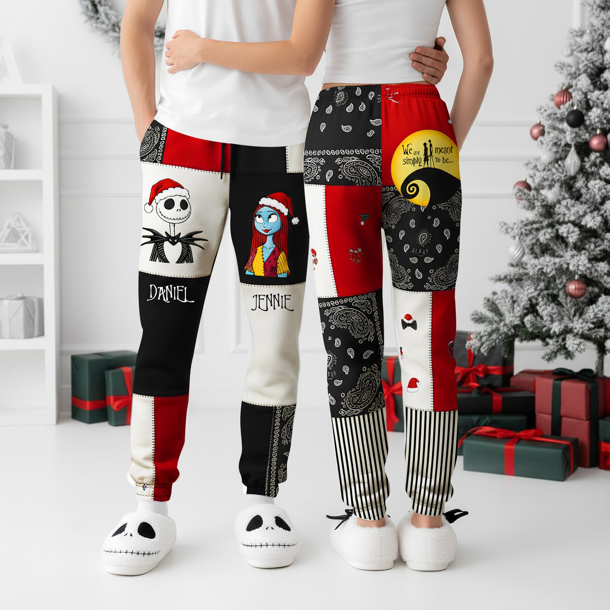 Personalized Gifts For Couple Christmas Sweatpants - Custom Portrait Funny Christmas Gift