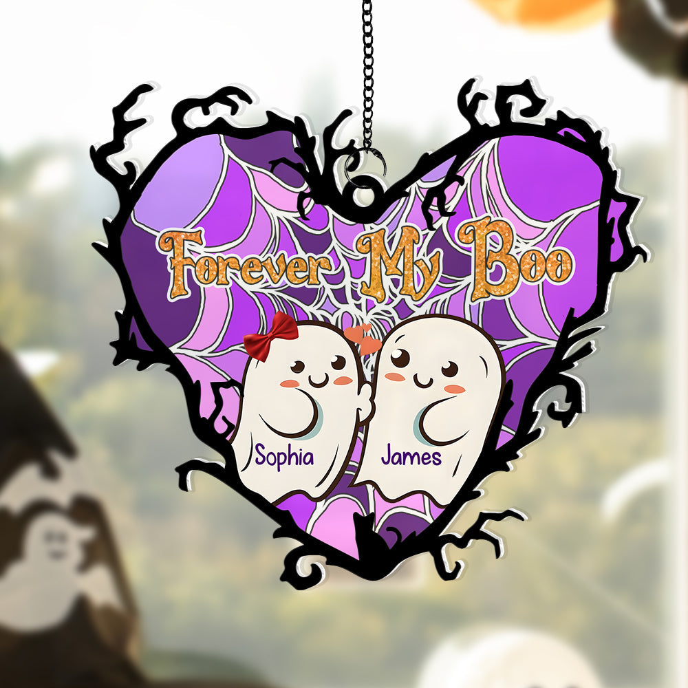 Personalized Gifts for Couple, Forever My Boo Halloween Couple Acrylic Suncatcher - Xmas Home Decoration Gift Personalized Gifts for Couple, Forever My Boo Halloween Couple Acrylic Suncatcher - Xmas Home Decoration Gift