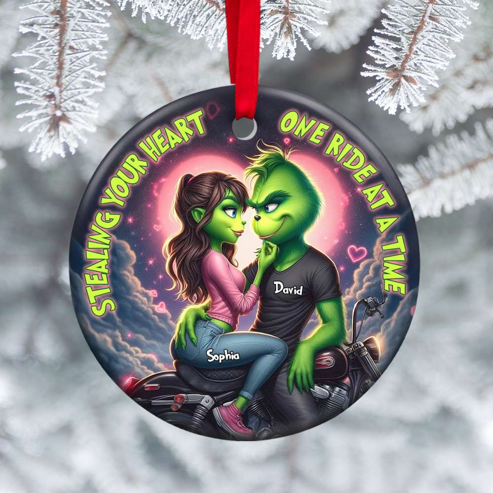 Personalized Gifts For Couple Green Christmas Ornament - Funny Christmas Ornament Gift