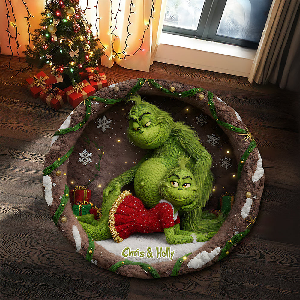 Personalized Gifts For Couple, Green Goblin Quilted Round Mat - Christmas Gifts For Mom Who Has Everything Funny