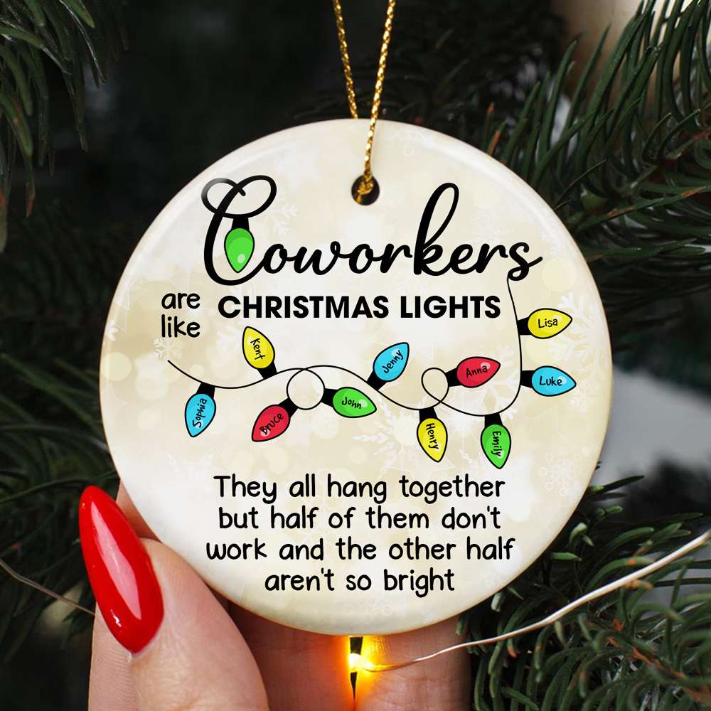 Personalized Gifts For Coworkers Ceramic Ornament Christmas Light - Holiday Tree Decoration Gift Personalized Gifts For Coworkers Ceramic Ornament Christmas Light - Holiday Tree Decoration Gift