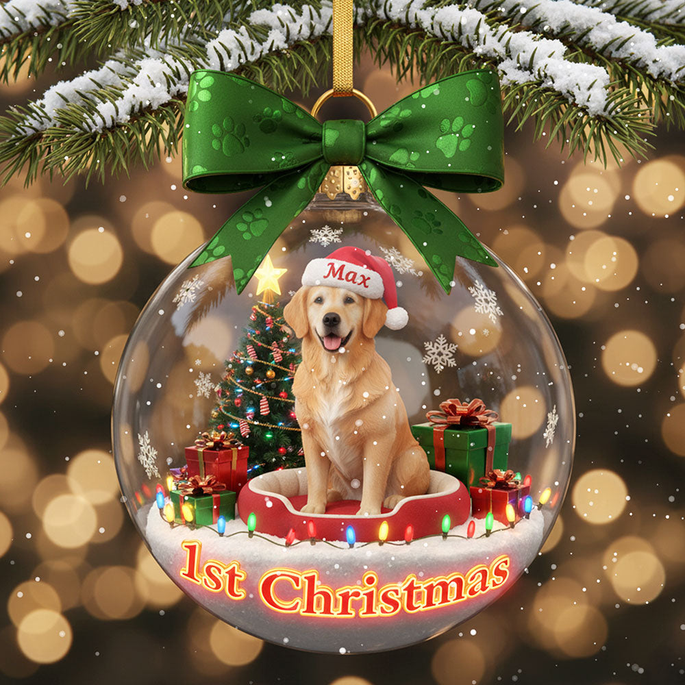 Personalized Gifts For Dog Lovers, Dog Custom Photo Acrylic Christmas Ornament - Family Christmas Ornament Gift Personalized Gifts For Dog Lovers, Dog Custom Photo Acrylic Christmas Ornament - Family Christmas Ornament Gift
