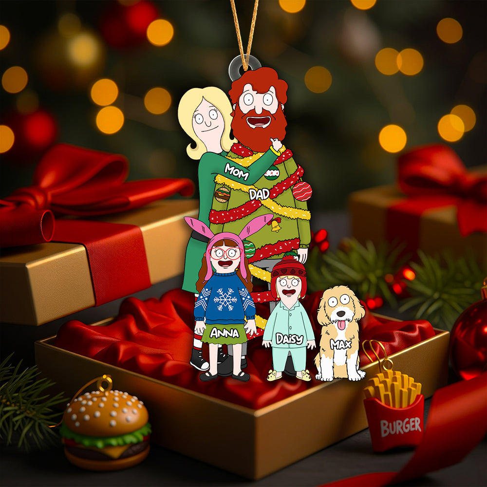 Personalized Gifts For Family Acrylic Ornament - Family Christmas Ornament Gift