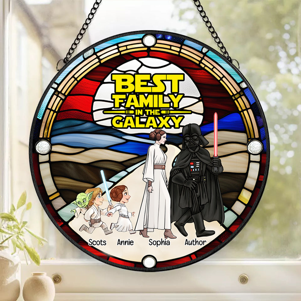 Personalized Gifts For Family Christmas Stained Glass Ornament - Xmas Home Decoration Gift