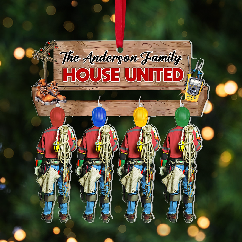 Personalized Gifts For Family Lineman Christmas Ornament - Funny Christmas Ornament Gift