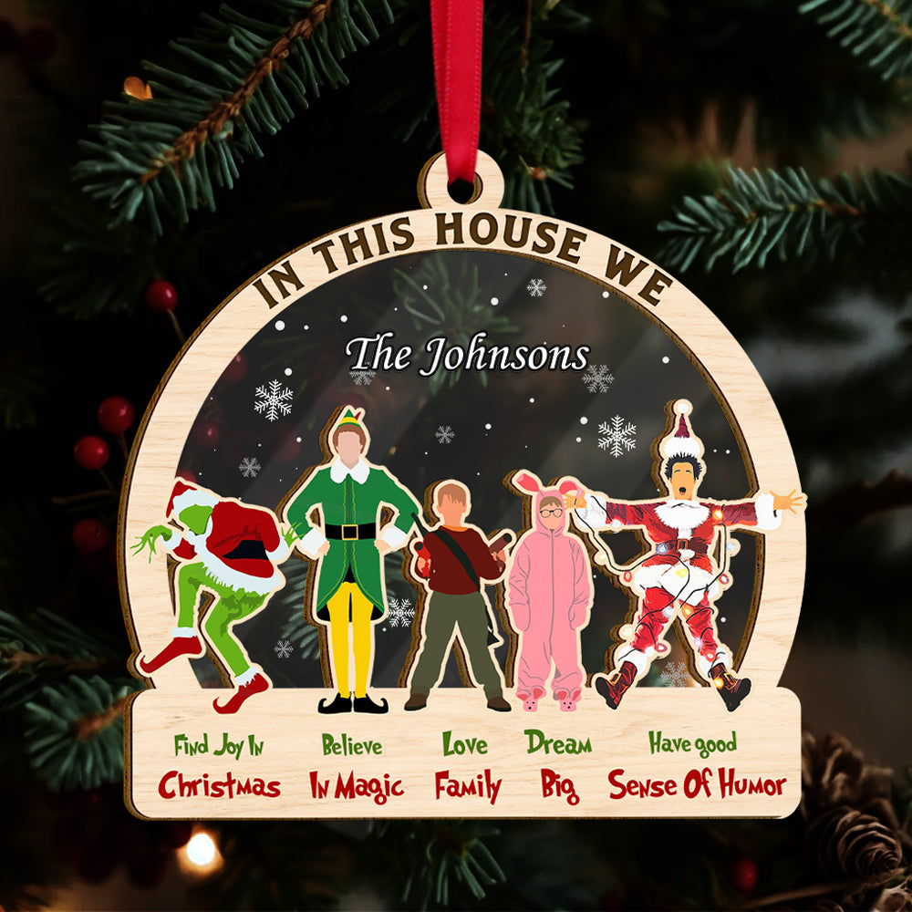 Personalized Gifts For Family Ornament, Classic Christmas Movies - Festive Holiday Keepsake Gift Personalized Gifts For Family Ornament, Classic Christmas Movies - Festive Holiday Keepsake Gift