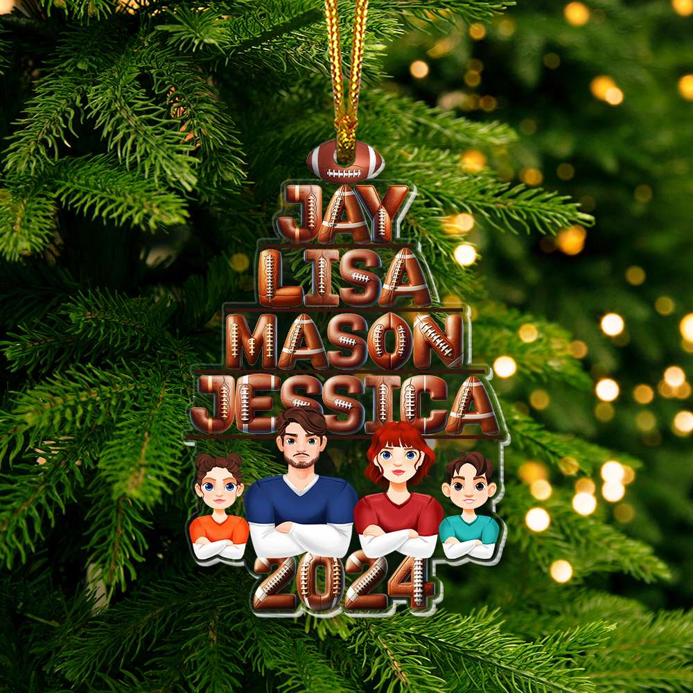 Personalized Gifts For Family Sport Lover Acrylic ornament Christmas - Festive Holiday Keepsake Gift