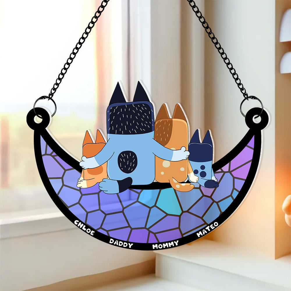 Personalized Gifts For Family Suncatcher Ornament - Cute Christmas Tree Gift Idea Personalized Gifts For Family Suncatcher Ornament - Cute Christmas Tree Gift Idea