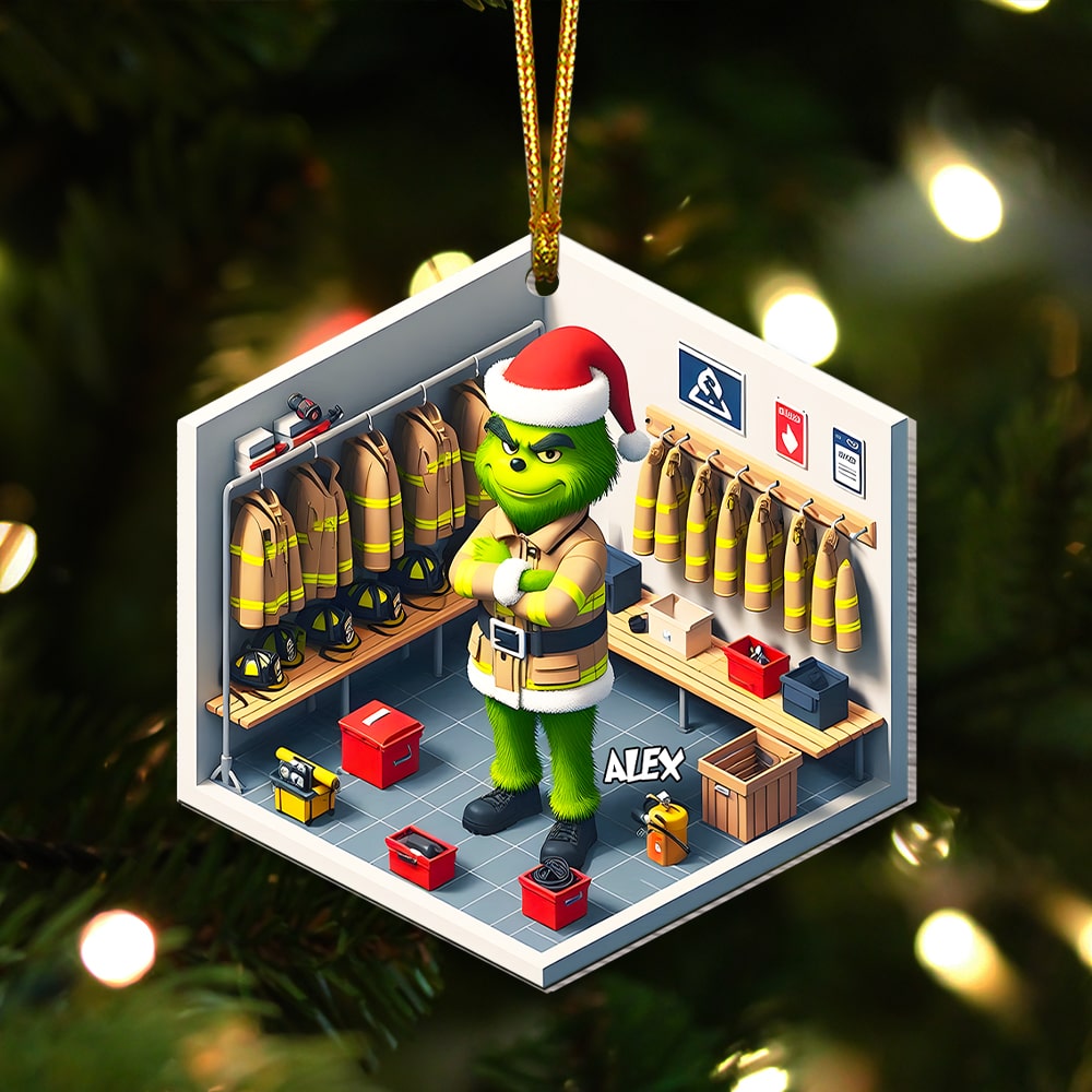 Personalized Gifts For Firefighter Christmas Ornament - Cute Christmas Tree Gift Idea