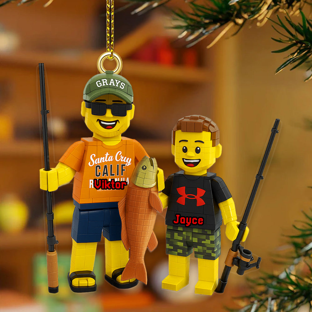 Personalized Gifts For Fishing Lovers, Fishing Custom Photo Acrylic Ornament - Xmas Home Decoration Gift