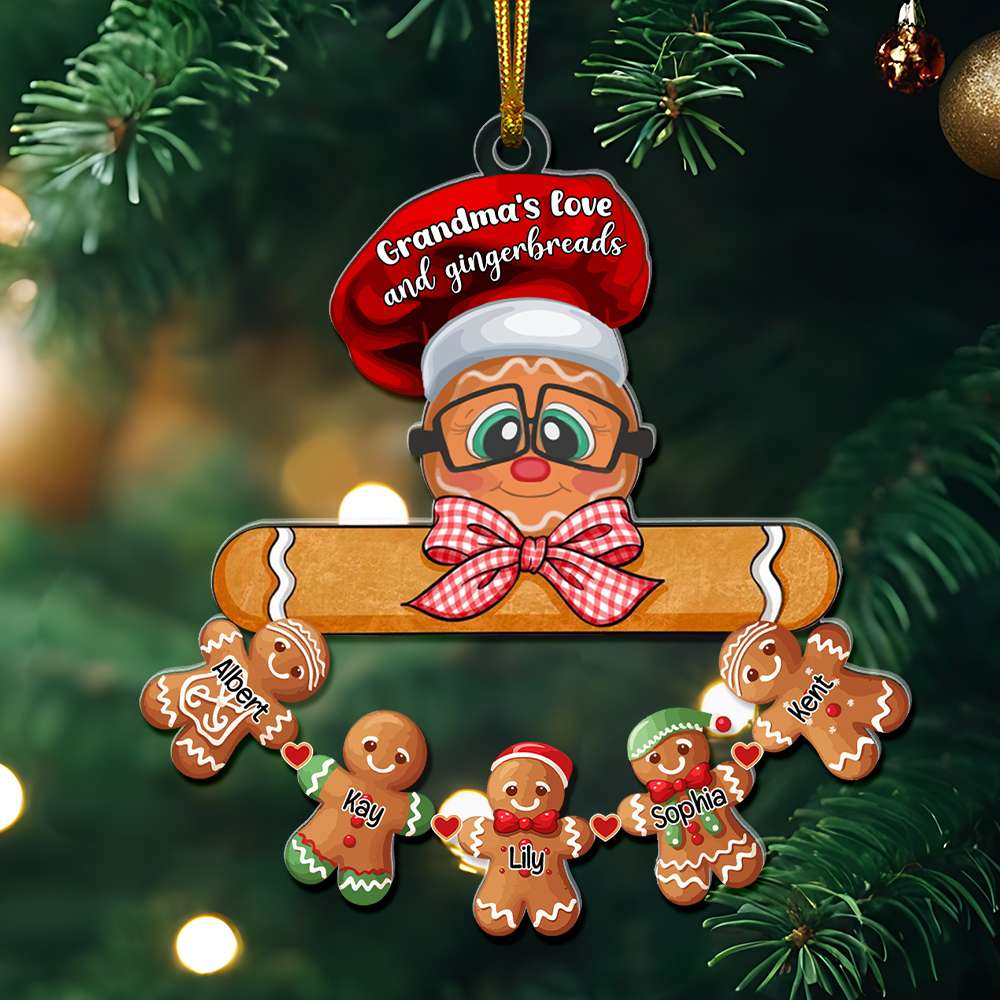 Personalized Gifts For Grandma Gingerbread Christmas Ornament - Holiday Tree Decoration Gift