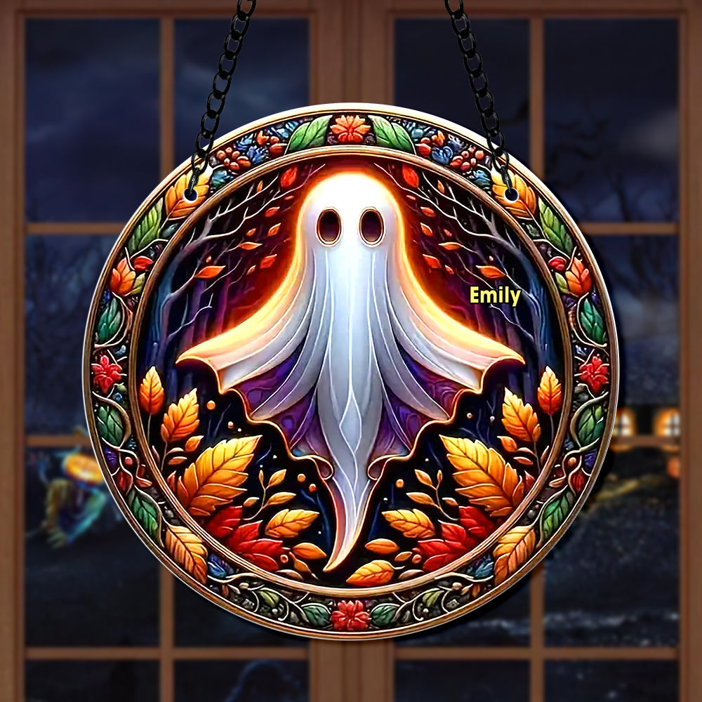 Personalized Gifts For Halloween Ghost Suncatcher Ornament - Cute Christmas Tree Gift Idea Personalized Gifts For Halloween Ghost Suncatcher Ornament - Cute Christmas Tree Gift Idea