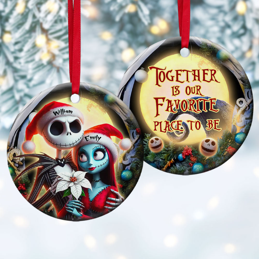 Personalized Gifts For Horror Couple Ornament, Cartoon Character - Cute Christmas Tree Gift Idea