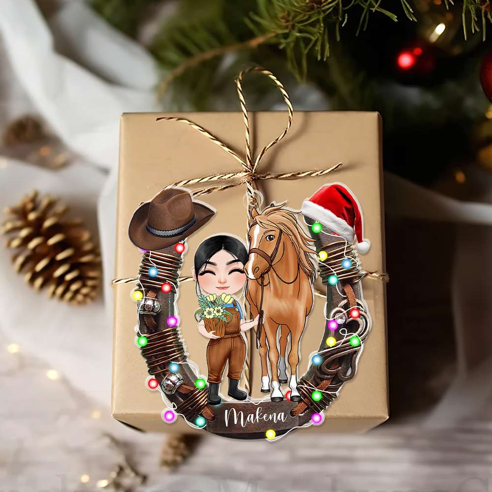 Personalized Gifts For Horse Lovers Christmas Acrylic Ornament - Holiday Season Gift Idea Personalized Gifts For Horse Lovers Christmas Acrylic Ornament - Holiday Season Gift Idea