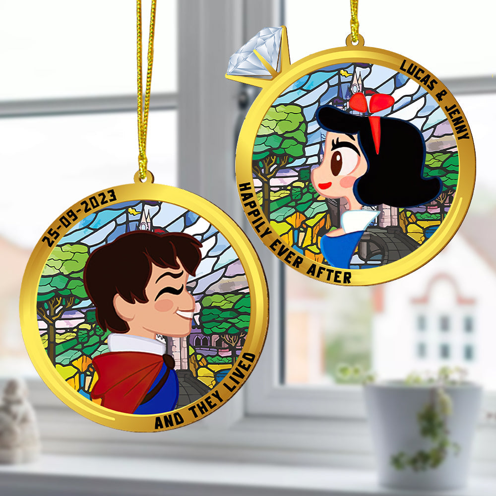 Personalized Gifts For Matching Couple Suncatcher Ornament - Holiday Tree Decoration Gift Personalized Gifts For Matching Couple Suncatcher Ornament - Holiday Tree Decoration Gift