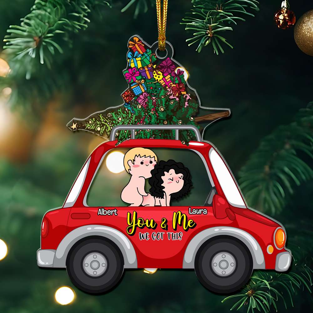 Personalized Gifts For Naughty Couple Christmas Ornament - Xmas Ornament Gift