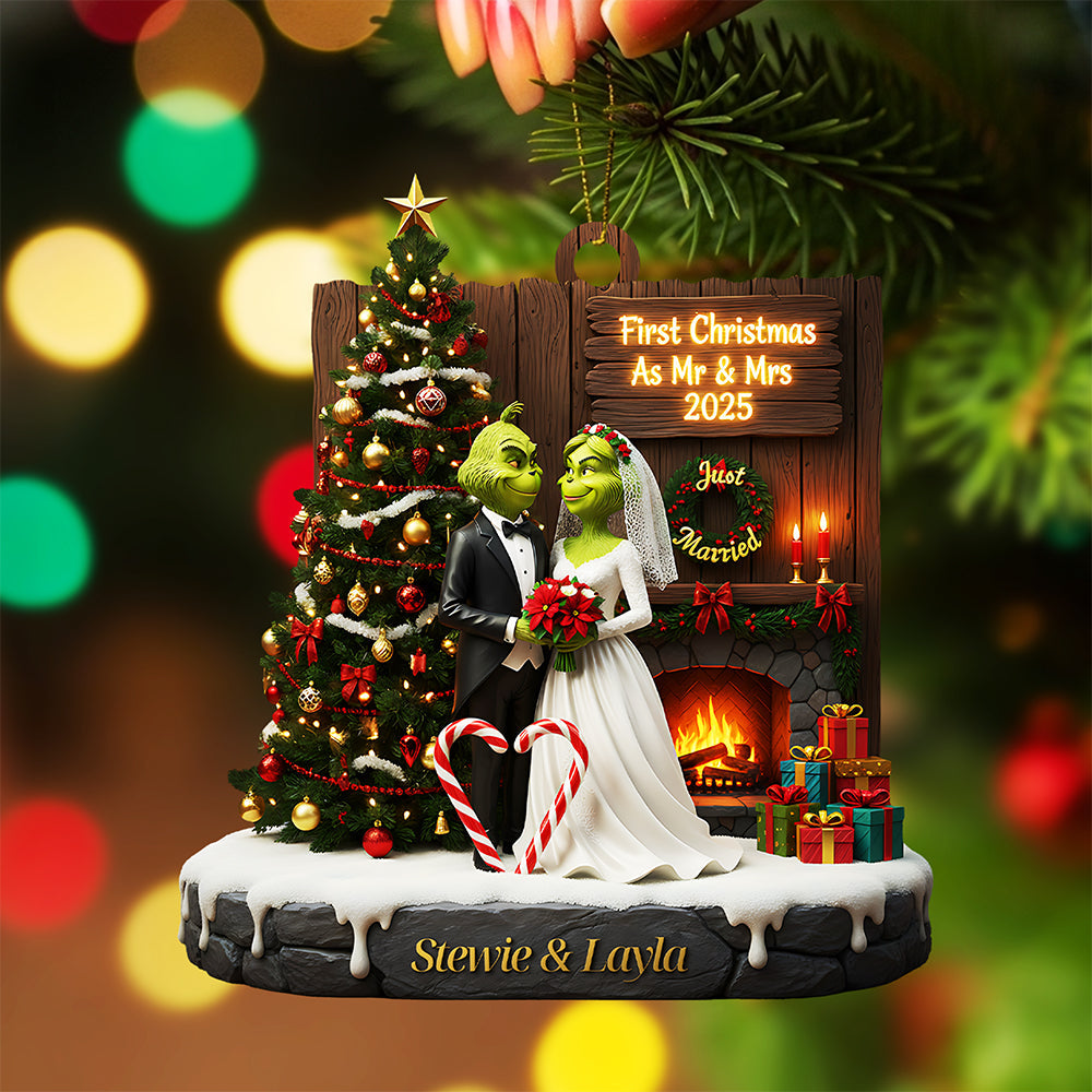 Personalized Gifts For Newlyweds Christmas Ornament - Holiday Season Gift Idea