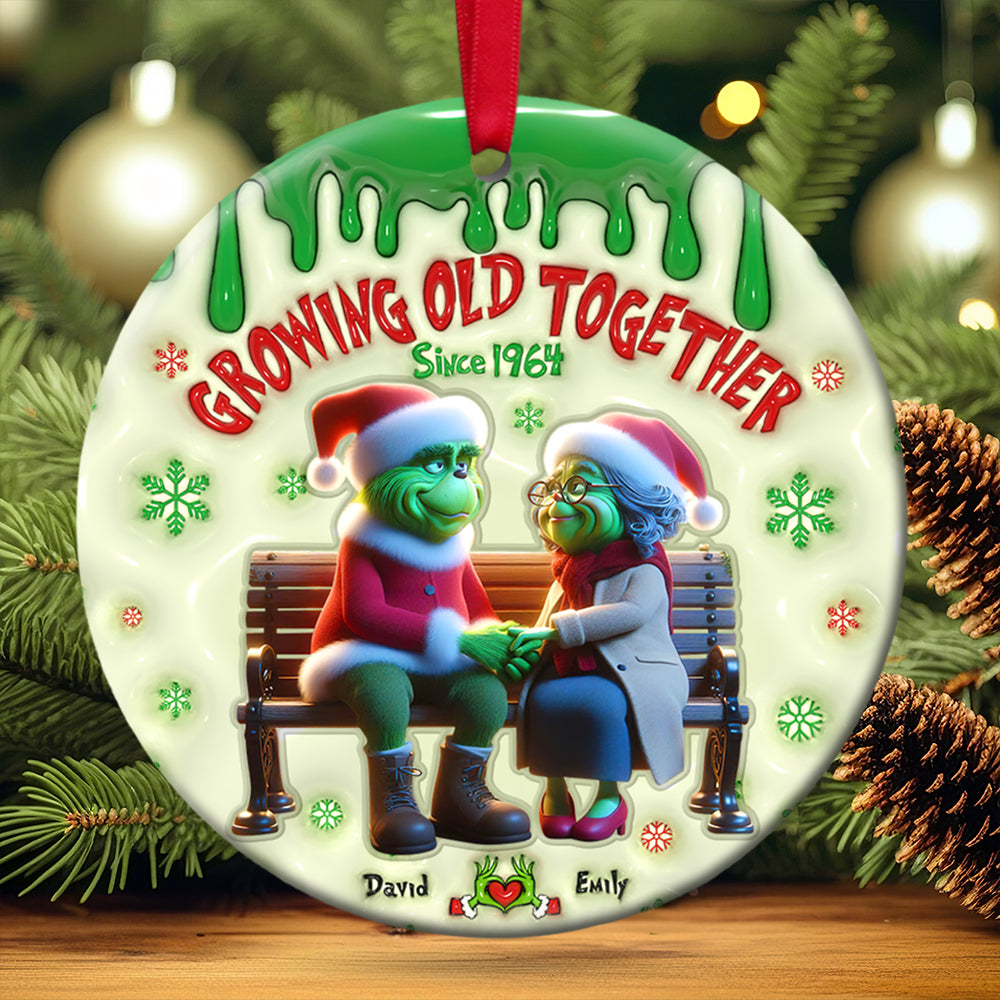 Personalized Gifts For Old Couple Ceramic Ornament - Fun Holiday Ornament Gift Personalized Gifts For Old Couple Ceramic Ornament - Fun Holiday Ornament Gift
