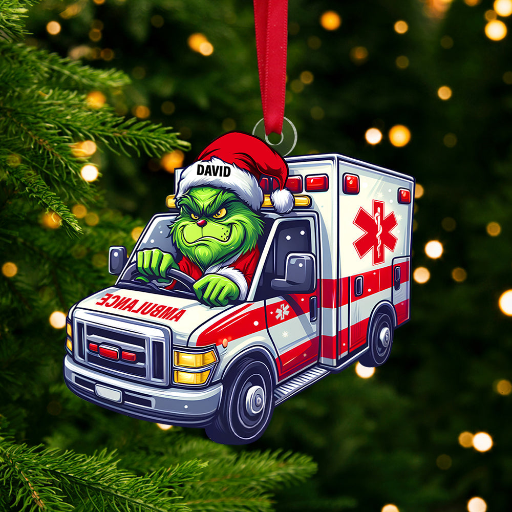 Personalized Gifts For Paramedic Ornament, How The EMT Saved Christmas - Christmas Ornament Gift Idea