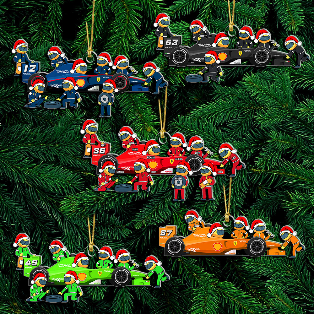 Personalized Gifts For Racing Team Christmas Ornament, Pit Crew - Family Christmas Ornament Gift
