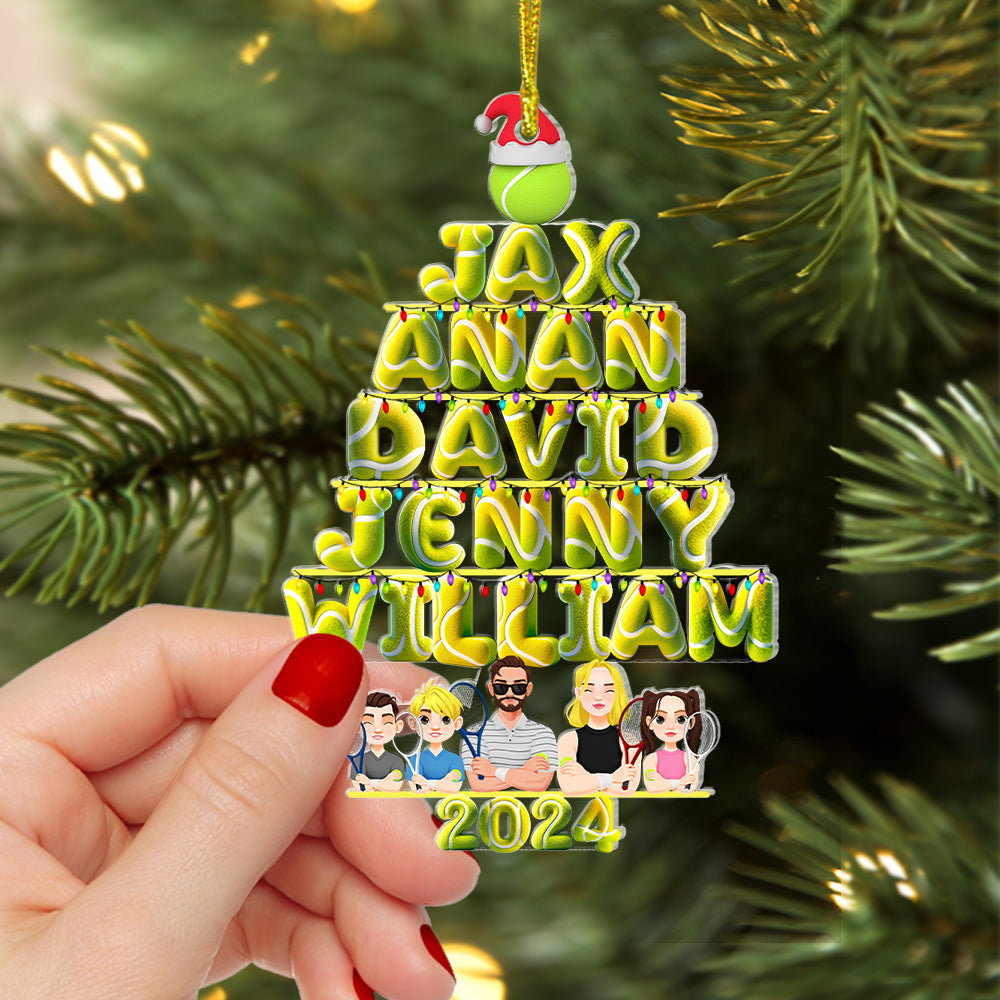 Personalized Gifts For Tennis Lovers Family Christmas Ornament - Holiday Season Gift Idea