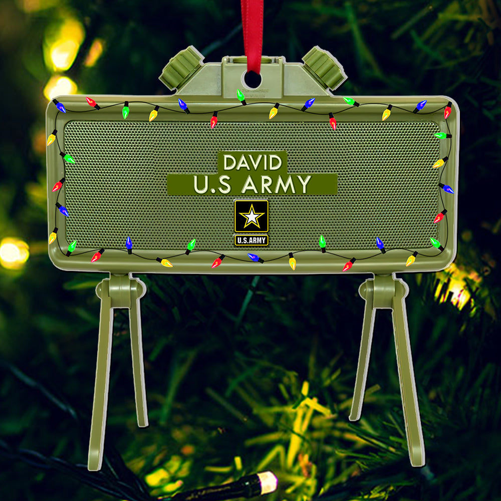 Personalized Gifts For Veteran, Christmas Claymore Speaker Ornament - Holiday Season Gift Idea