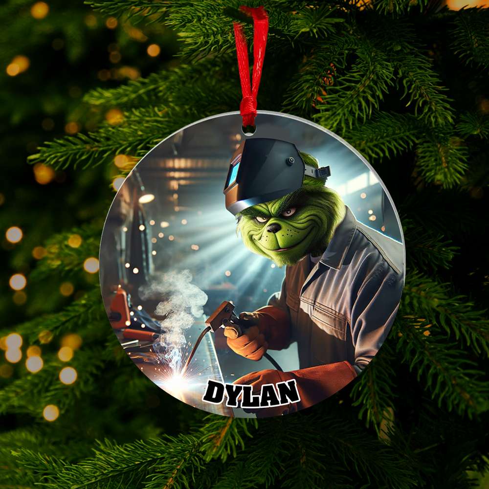 Personalized Gifts For Welder Ornament, How The Welder Saved Christmas - Fun Holiday Ornament Gift